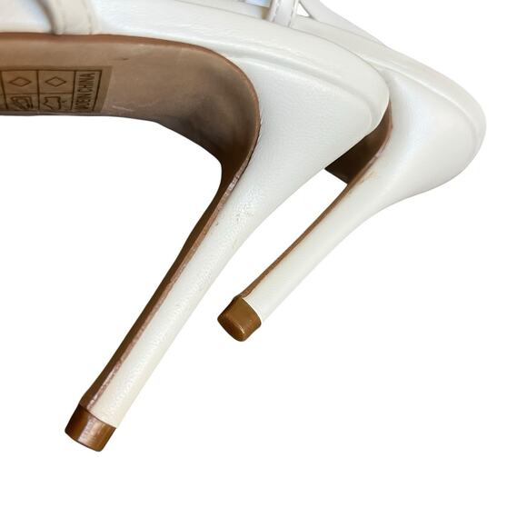 Sosandar White Strappy Heeled Stiletto Sandals 10.5 - Picture 14 of 16